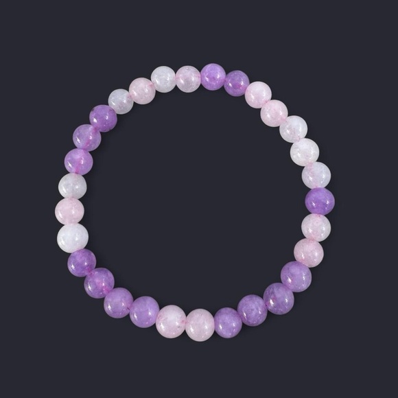 Quartz Gemstone Bead Bracelet 6mm - Picture 1 of 4